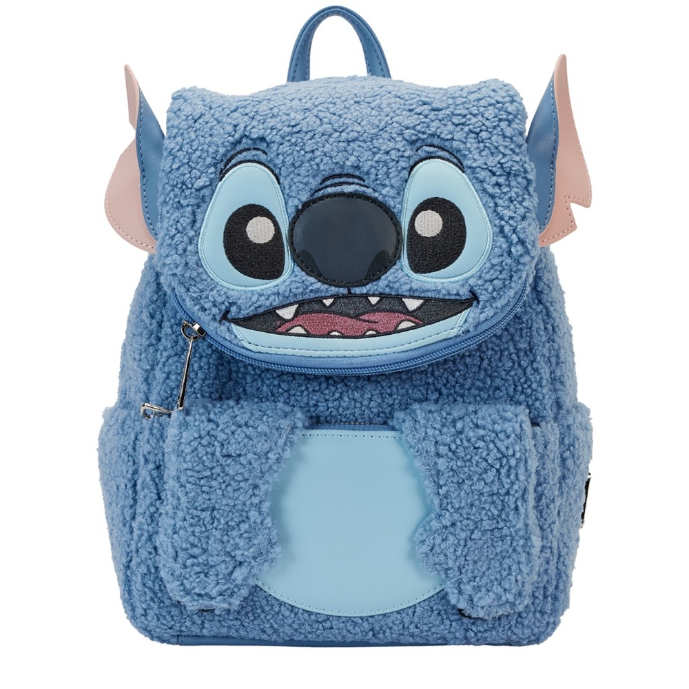 Loungefly Disney Stitch Plush Pocket Mini Backpack